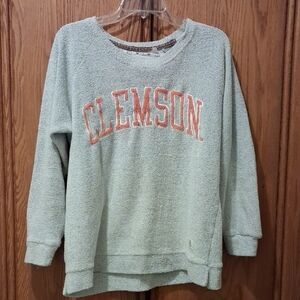 Pressbox Women's Clemson Collegiate Sweatshirt Gray Sz-M